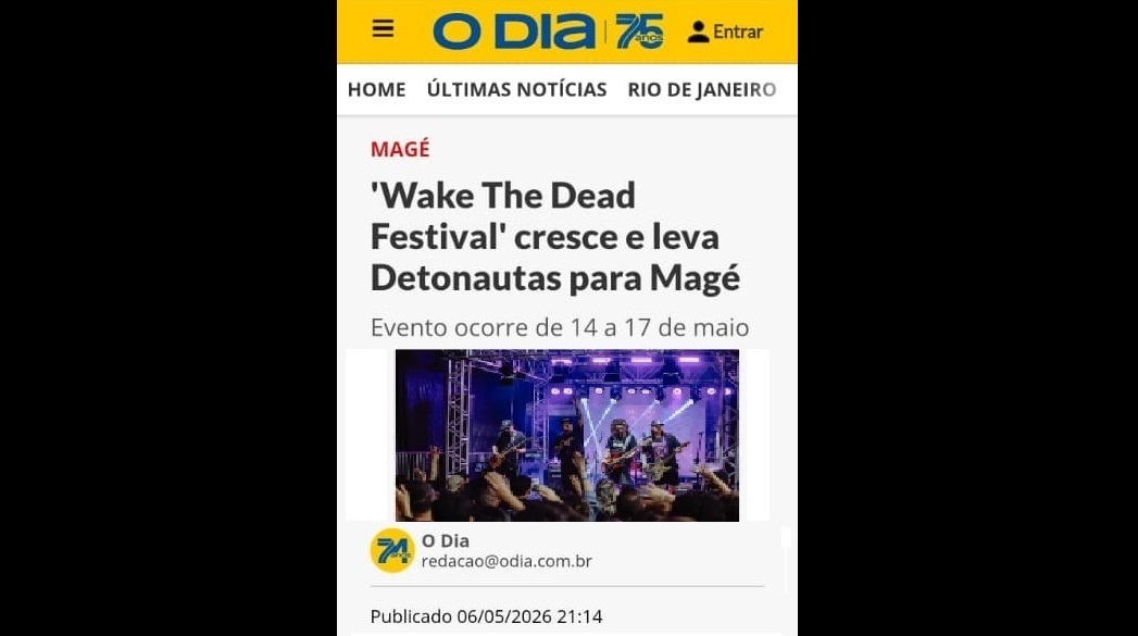 Matéria no jornal O Dia