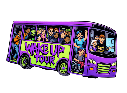 Ônibus do Wake Up Tour